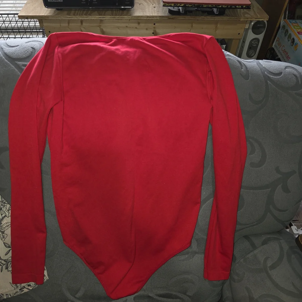 Spirit Bright Red Long Sleeve Kids Bodysuit - Picture 2 of 3